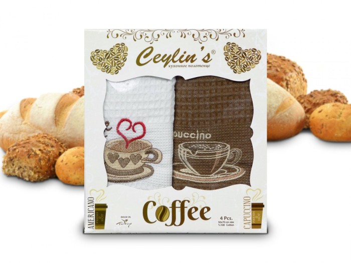 Набор кухонных полотенец Ceylin's Coffee (50x70 - 4 шт) 8054-03