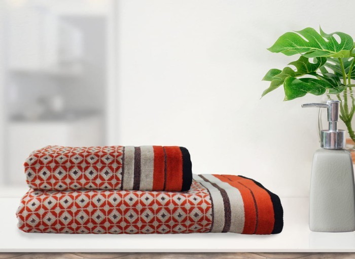 Полотенце велюровое Arya Paulo 50x90 Кирпичный