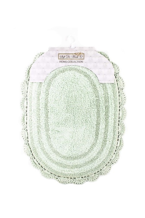 PAMELLA (ментол) Коврик для ванной кружевной 50х70см