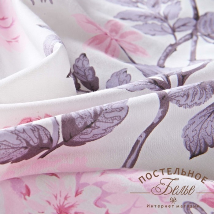 Таисия (розовая) Комплект постельного белья сатин Евро 4н