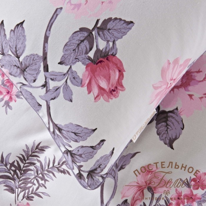 Таисия (розовая) Комплект постельного белья сатин Евро 4н