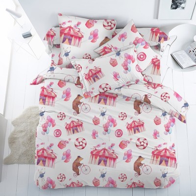 Комплект постельного белья Детский Поплин DL-39 "Цирк" 1.5 спальный