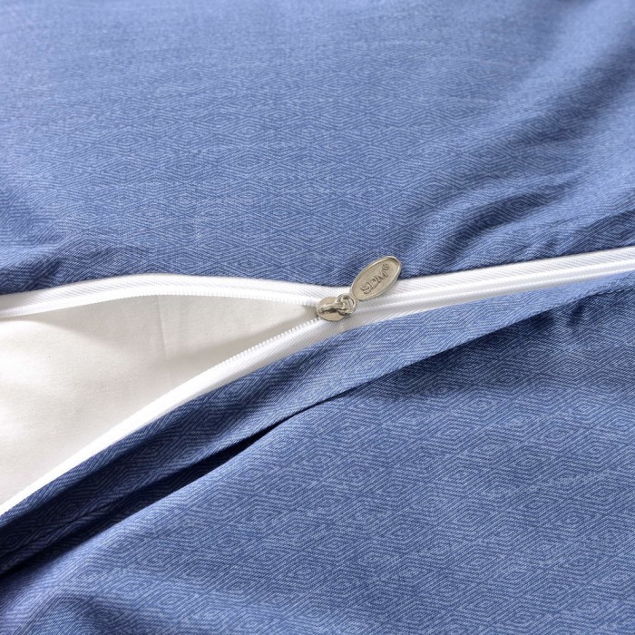 Дарьяна голубой Комплект постельного белья сатин Евро 4н