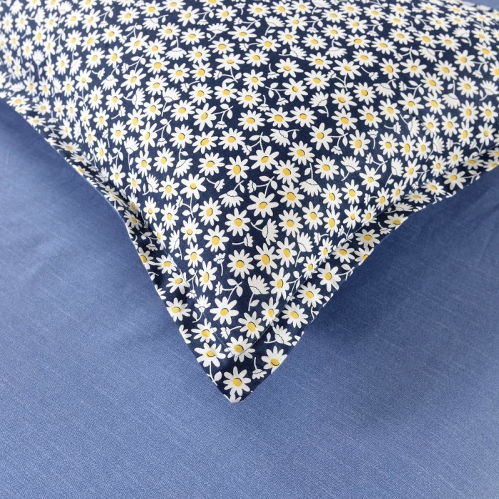 Дарьяна голубой Комплект постельного белья сатин Евро 4н