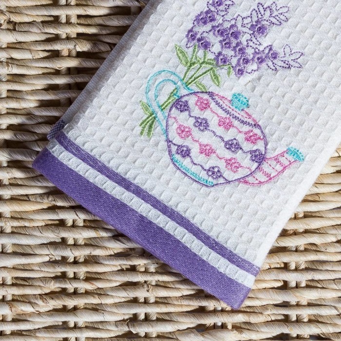 Набор Кухонных Полотенец Arya 40X60 2 Пр. Provense 1 Экрю-Лиловый