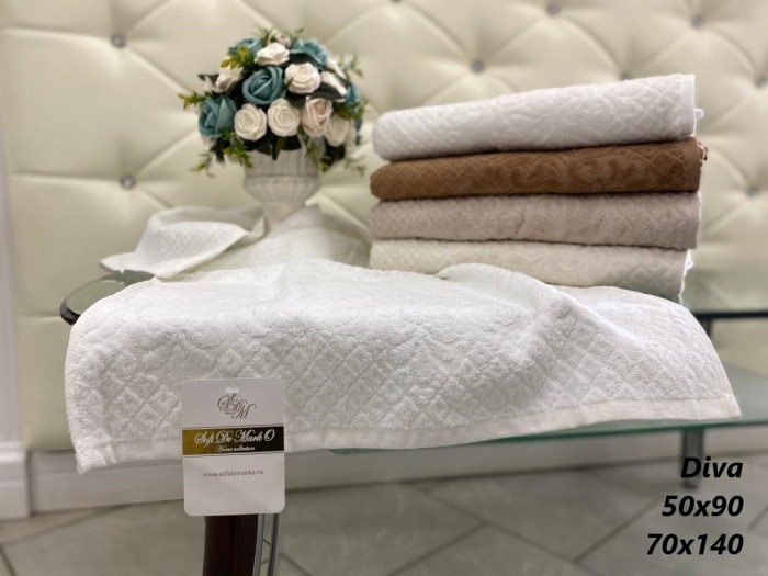 DIVA (белая) 50х90 Полотенце Жаккард