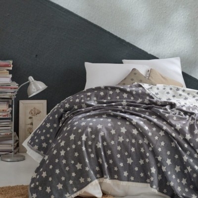 Покрывала Турция STAR PIQUE Black-220x240