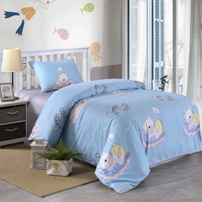 Котофей (голубой) Комплект постельного белья детский