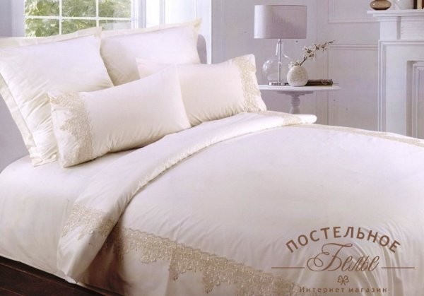 Постельное белье Valtery перкаль с гипюром AB-SG 09 семейное