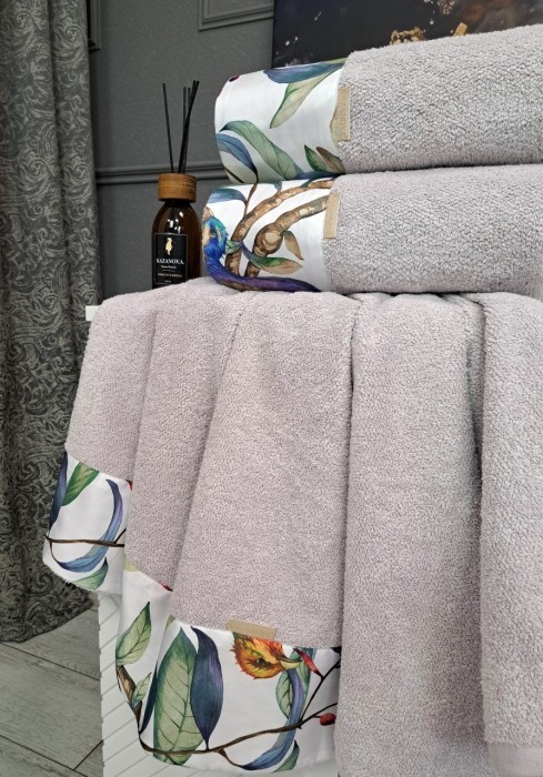 Комплект полотенец Adora Колибри (лаванда) 70х140см и 50х90см "KAZANOV.A"Полотенца Казанова