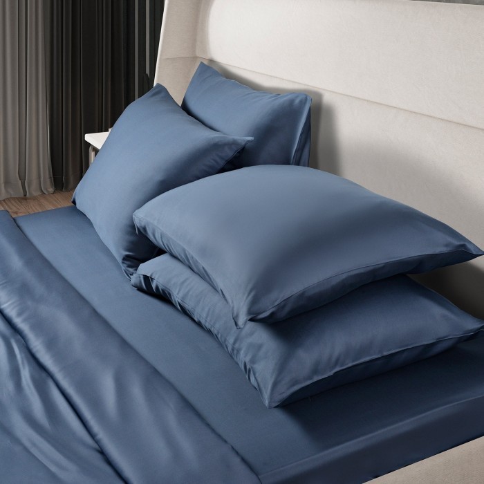 Простыня Sharmes "Bamboo", 180х240 (темно-синий)