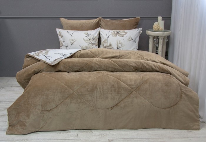 Постельный набор Азалия (латте) Cotton евро