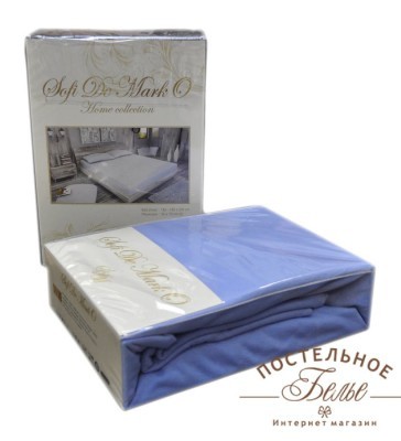 Простынь Трикотажная (голубая) 160-180х200