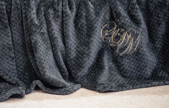 Эшли (антрацит) Покрывало 160х220