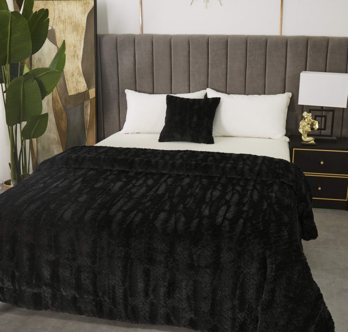 Теодор (черный) Покрывало 210х230