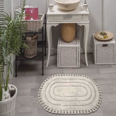 YANA (беж) Коврик для ванной кружевной 60х100