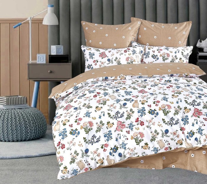 Постельное белье Банни (жемчужно бежевый) полуторное