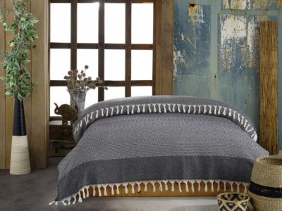 Плед CASA LUSSO Pled ModernBlack-200х220