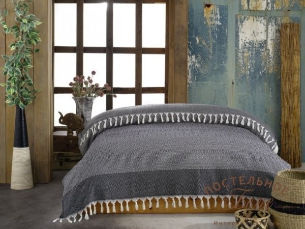 Плед CASA LUSSO Pled ModernBlack-200х220