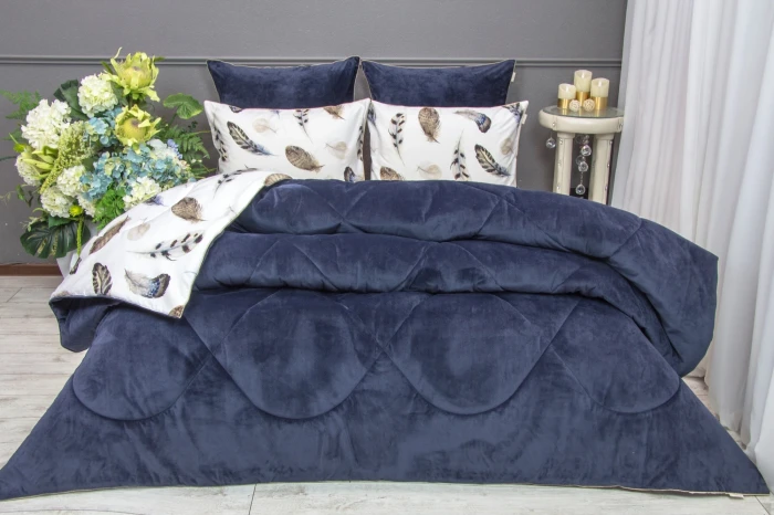 Постельный набор Роуч (индиго платина) ABC Egypt Cotton евро