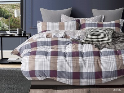 Комплект постельного белья Евро Сатин печатный ( 70х70х2 шт+50х70х2шт ) в коробке CLEO SK-31/785