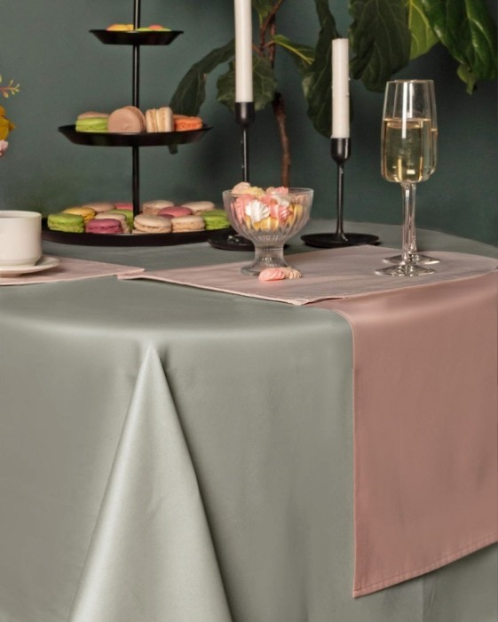 Серенити светло-серая Скатерть круглая 160см