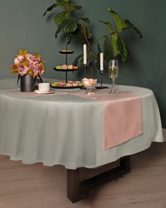 Серенити светло-серая Скатерть круглая 160см