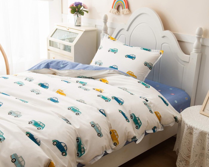 Машинки Ретро (белый) Комплект постельного белья детский
