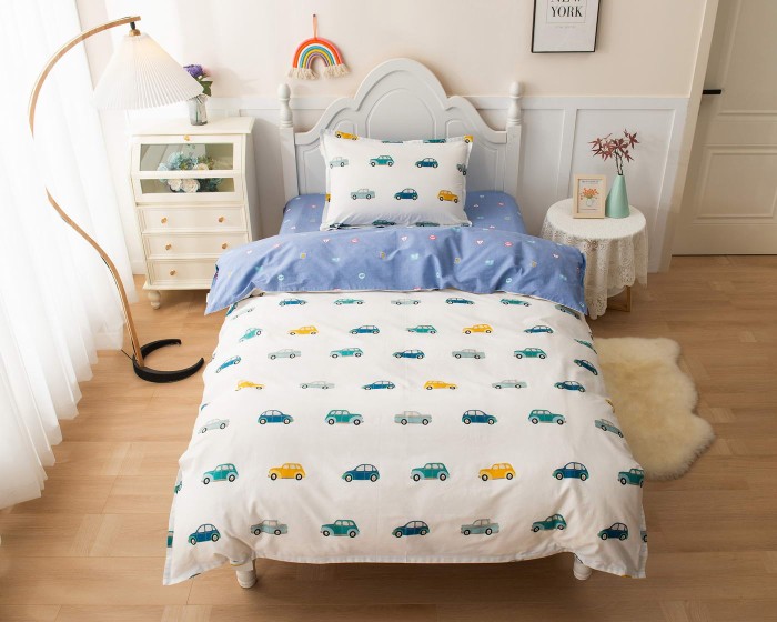 Машинки Ретро (белый) Комплект постельного белья детский