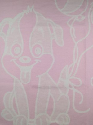Одеяла детские байковые Odeylo dog rozovay-100x140