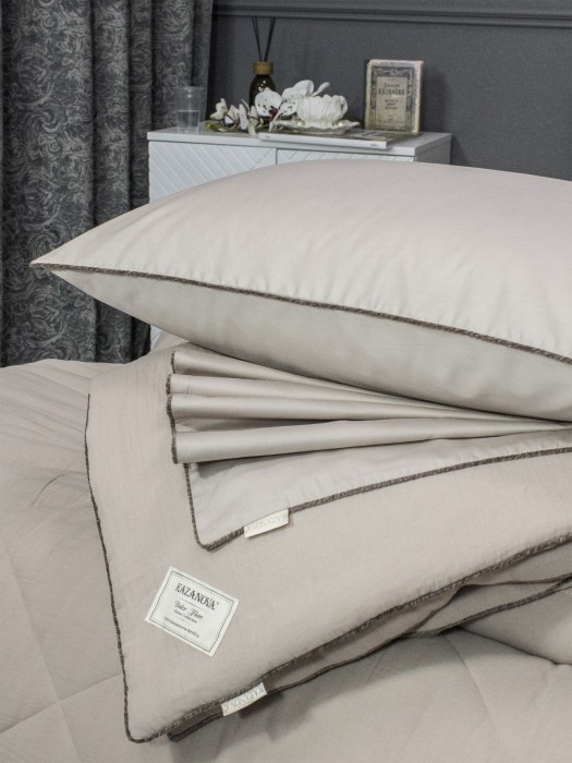 Комплекты для сна Muslin & Satin Solid color (латте) Евро