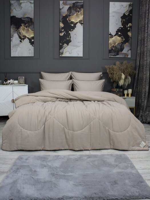 Комплекты для сна Muslin & Satin Solid color (латте) Евро