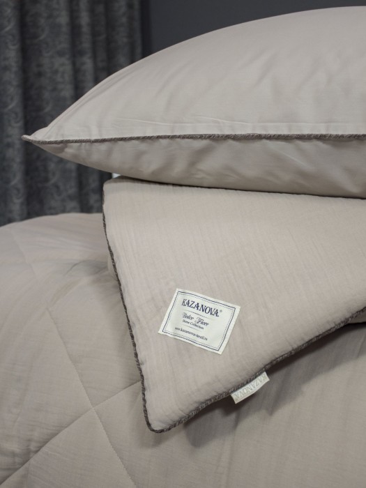 Комплекты для сна Muslin & Satin Solid color (латте) Евро