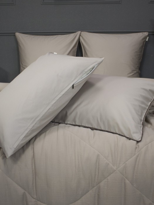 Комплекты для сна Muslin & Satin Solid color (латте) Евро