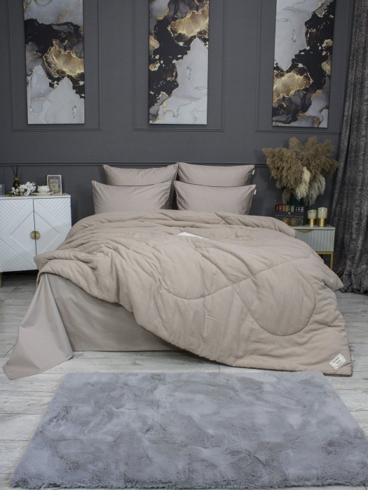 Комплекты для сна Muslin & Satin Solid color (латте) Евро