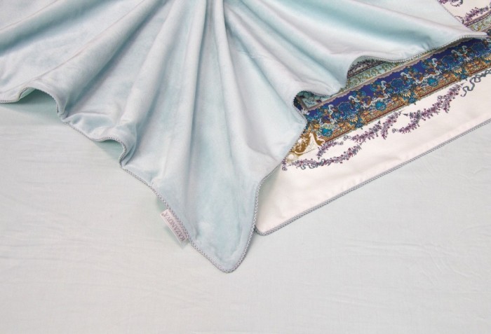 Постельный набор Паола (белый жемчуг бирюза) АВС Egypt Cotton евро