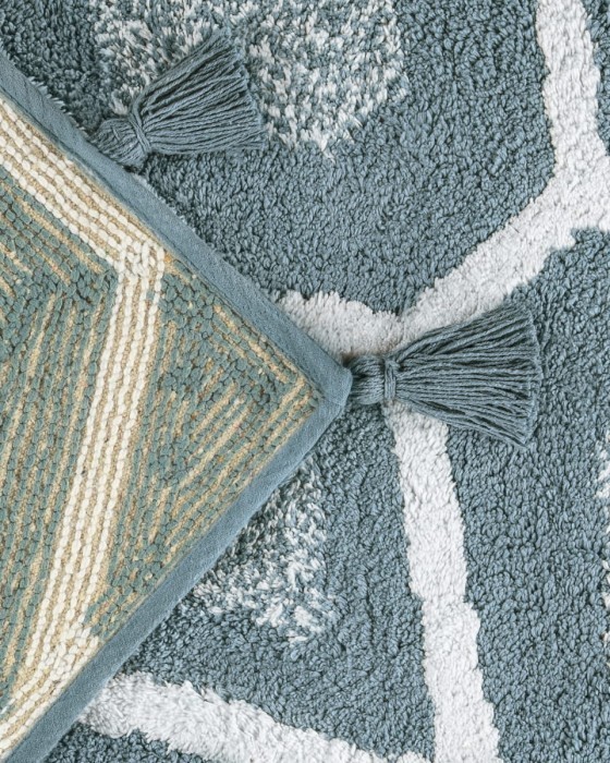 Коврик для ванной Arya Lee Синий, Белый