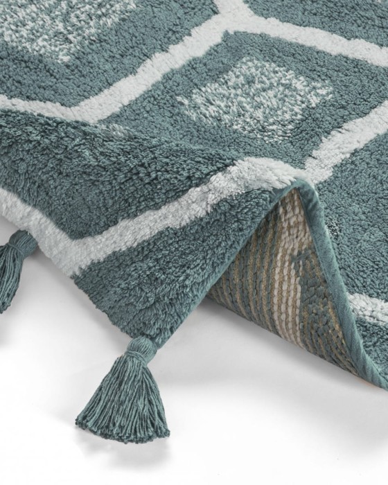 Коврик для ванной Arya Lee Синий, Белый