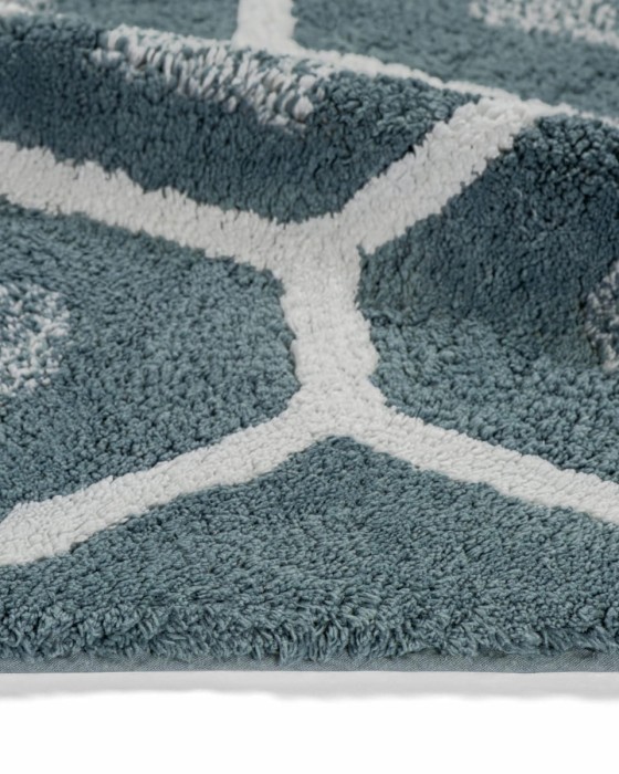 Коврик для ванной Arya Lee Синий, Белый