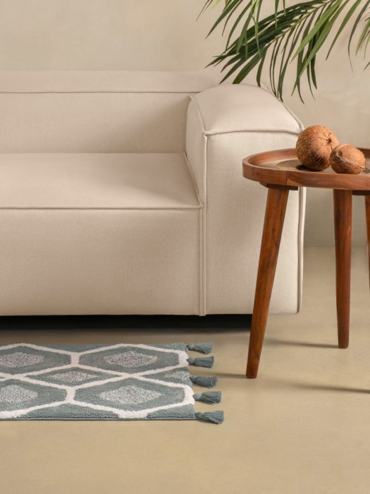 Коврик для ванной Arya Lee Синий, Белый