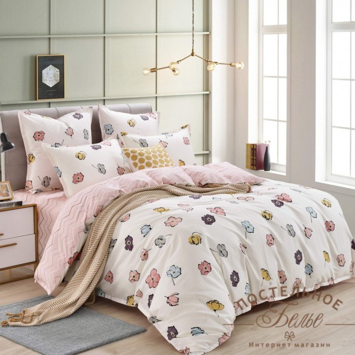 Лея Комплект постельного белья сатин Евро 4н