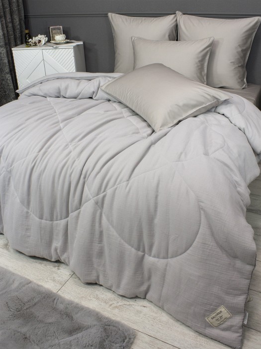 Комплекты для сна Muslin & Satin Solid color (серебрети беж) Евро