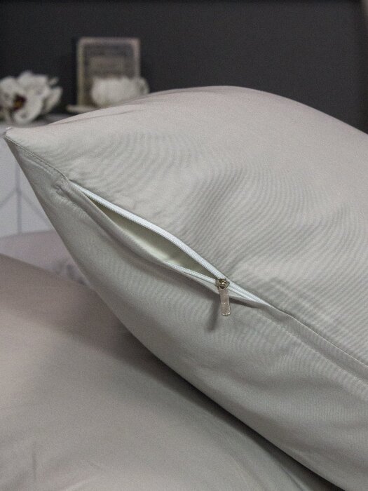 Комплекты для сна Muslin & Satin Solid color (серебрети беж) Евро