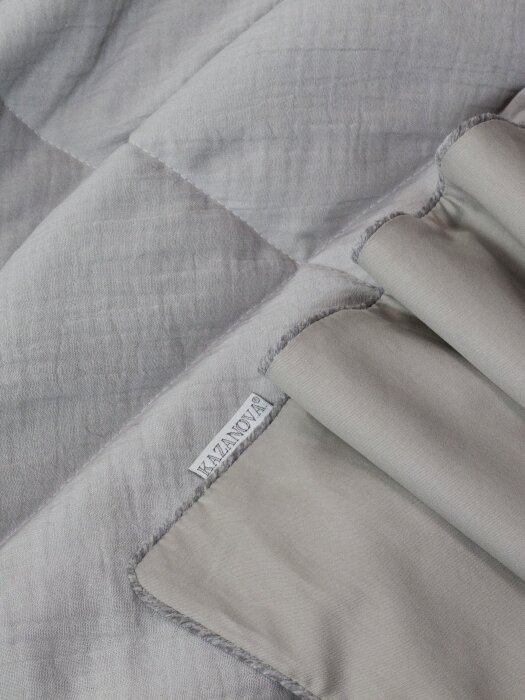 Комплекты для сна Muslin & Satin Solid color (серебрети беж) Евро