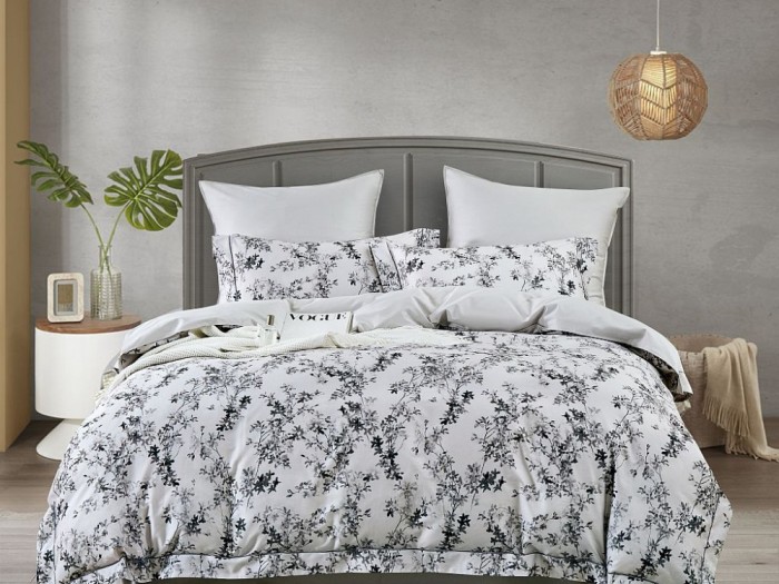 Комплект постельного белья Евро, египетский хлопок Premium 2368-6 