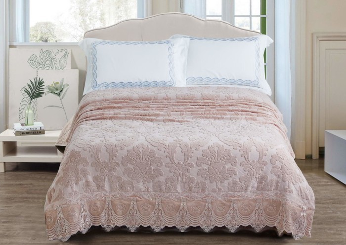 Сюзанна (пудра) 180х230 Покрывало Махровая