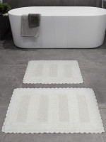 Набор ковриков для ванной "KARNA" LENA  50x70+60x100 см 1/2 Кремовый