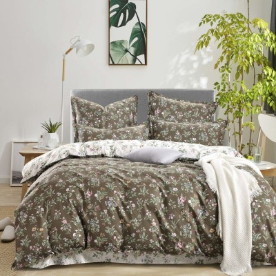 Элла кофейный Комплект постельного белья сатин Евро 4н