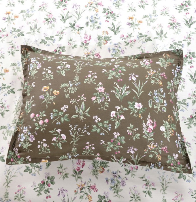 Элла кофейный Комплект постельного белья сатин Евро 4н