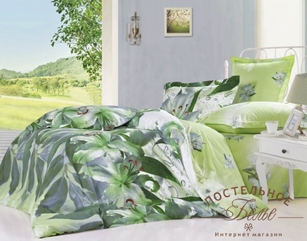 Постельное белье Valtery сатин печатный B-151 полуторное